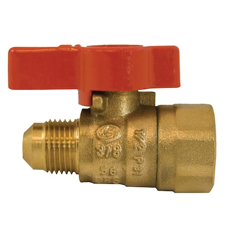 Jones Stephens 3/8in. Flare x 1/2in. FIP Brass Gas Ball Valve B67102
